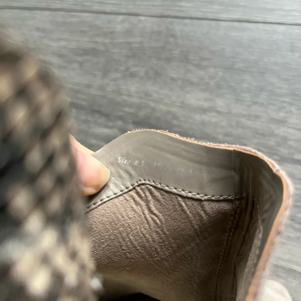 Dolce Vita Camel Snake Print Transitional Heeled Booties Size 8.5
